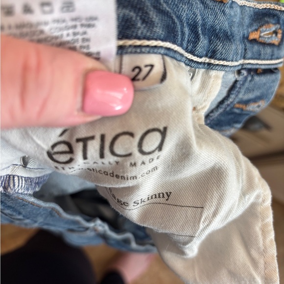 Ética Álex Vintage Skinny Button Fly Jeans Women’s Size 27 - Picture 5 of 11